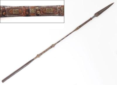 Lot 104 intricate silver copper iron tuareg lance
