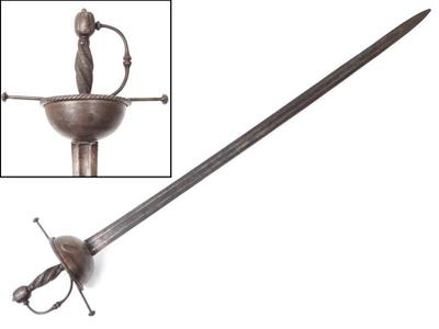 Lot 1 spanish colonial cup hilt rapier 17th c.