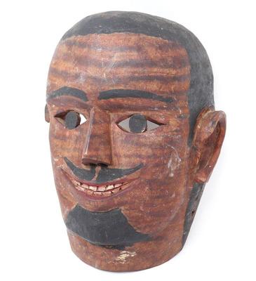 Lot 305 handsome wood carved batak mask