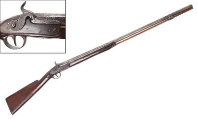 Lot 133 european percussion rifle liege marked