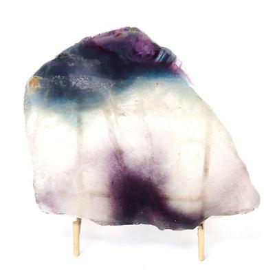 Lot 286 gorgeous raw rainbow fluorite slab wstand