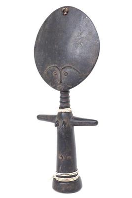 Lot 414 african wood carved ashanti fertility doll