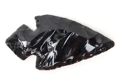 Lot 78 large fine obsidian spearhead