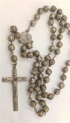 Silver plated copper rosaries