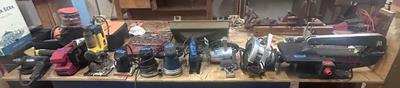 Large selection of power tools