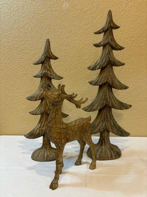 Deer and trees
