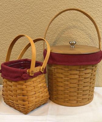 Longaberger paprika red ice bucket basket