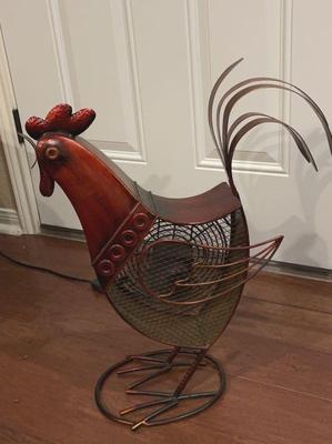Metal rooster fan