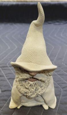 White clay wizard signed