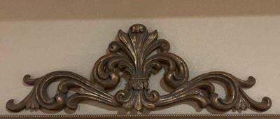 Vintage gold fleur de lis pediment