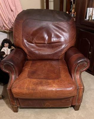 Leather cowhide recliner
