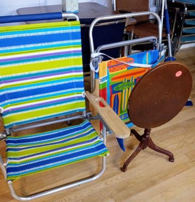 Beach Chairs, Tilt Table