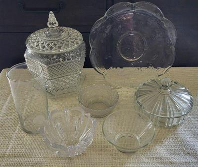 Vintage clear glass collection
