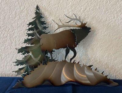 Elk metal art
