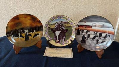 Franklin mint cow plates 2 1
