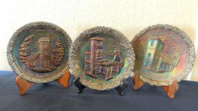 Fenton carnival glass plates