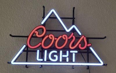Coors light neon bar light