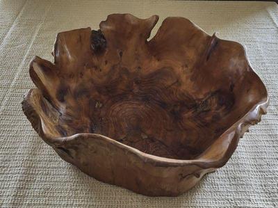 Hand crafted wood burl bowl