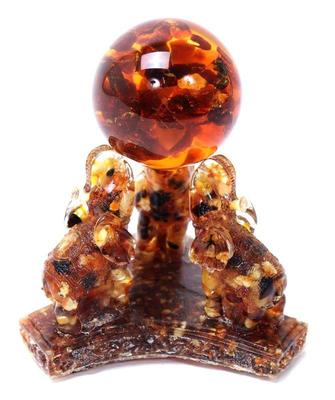 Lot 240 elegant amber elephants sphere