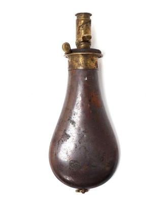 Lot 100 adjustable charge copper brass english powder flask