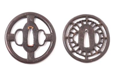 Lot 54 two japanese openwork tsuba