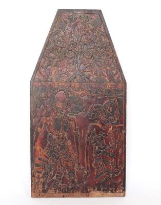 Lot 45 indonesian wood kris dagger storage panel