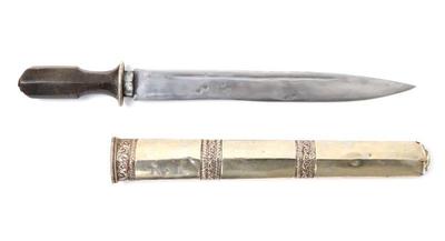 Lot 42 tibetan dagger w silver scabbard