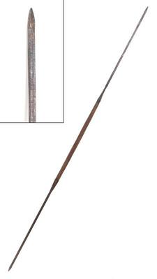 Lot 89 african double headed spear 20th c.