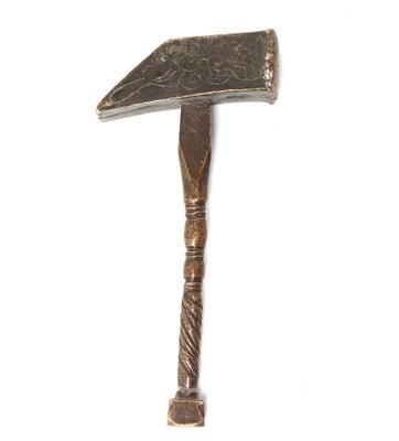 Lot 48 brass lotus shoe artisan hammer 19th century