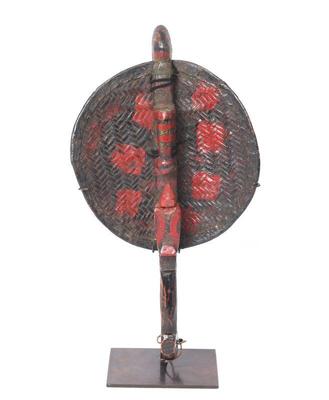 Lot 120 exceptional chinese qike spirit fan yi or lolo peoples