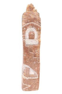 Lot 385 zuni sunface hardstone carving signed