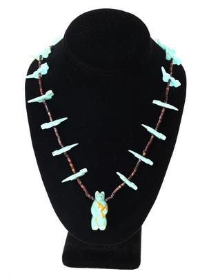 Lot 181 gorgeous native american bear and crocodile fetish necklace