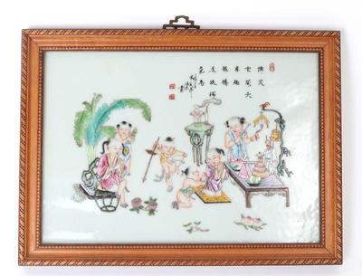 Lot 354 chinese porcelain plaque birthday party
