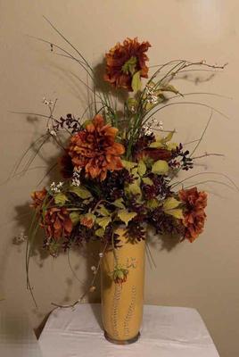 Large dried flower arrangement