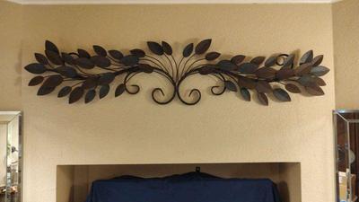 Metal copper look pediment
