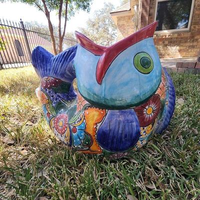 Talalavera style fish planter