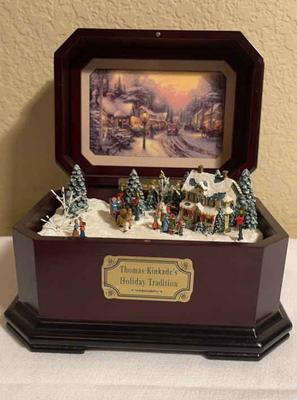 Thomas kinkade s cherished christmas music box