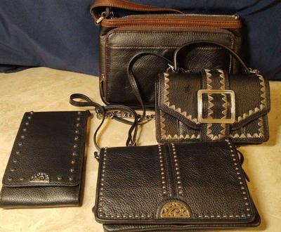 Black brighton crossbody folio wallets