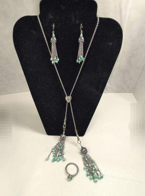 Necklace earrings & ring