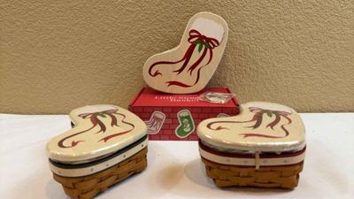 Longaberger christmas stocking baskets