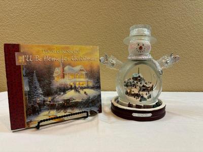 Thomas kinkade white christmas snowman and more