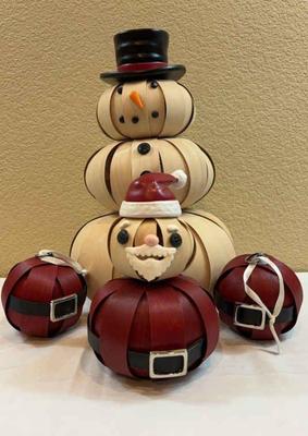 Longaberger christmas snowman santa and more