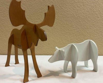 Longaberger puzzle piece moose and bear