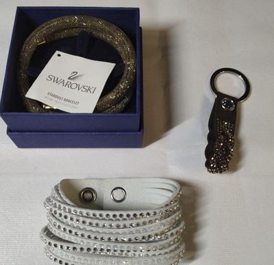 Swarovski stardust slake bracelets + key chain