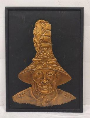 Haida stamped copper panel