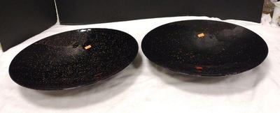 pair Murano glass large bowls
