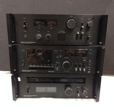 MCS SERIES MODULAR COMPONENT SYSTEMS:
3835 STEREO INTEGRATED AMPLIFIER,
3564 STEREO CASSETTE DECK,
3701 FM/AM STEREO TUNER 