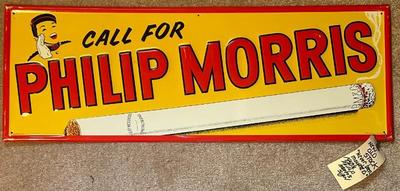 New Old Stock Phillip Morris Sign