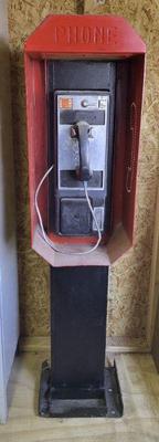 Vintage payphone on stand