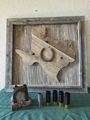 Rustic homemade wooden texas picture and more